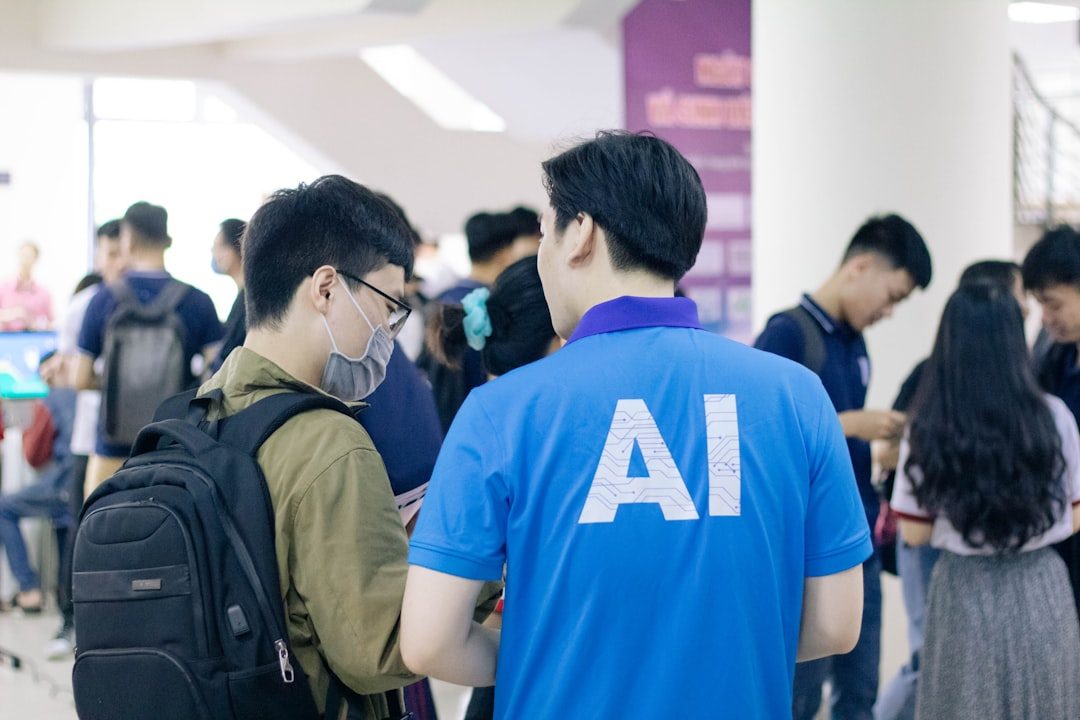 man in blue crew neck t-shirt standing near people — security, Governance, and Best Practices